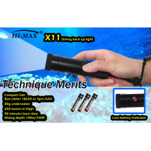 HI-MAX 18650/AAA battery small LED 650 Dive Torch